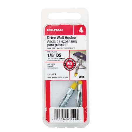 Aceds 0.125 DS Drive Wall Ancho, 20PK 8294175